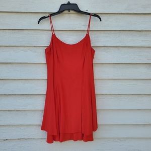 Red Layered Skirt Dress